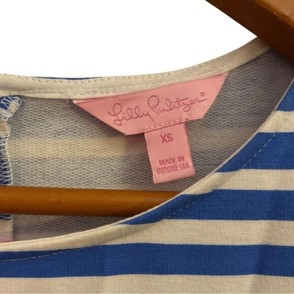 Lily Pulitzer Women’s Lena Striped Blue and Pink Nautical Dress XS - Picture 5 of 10